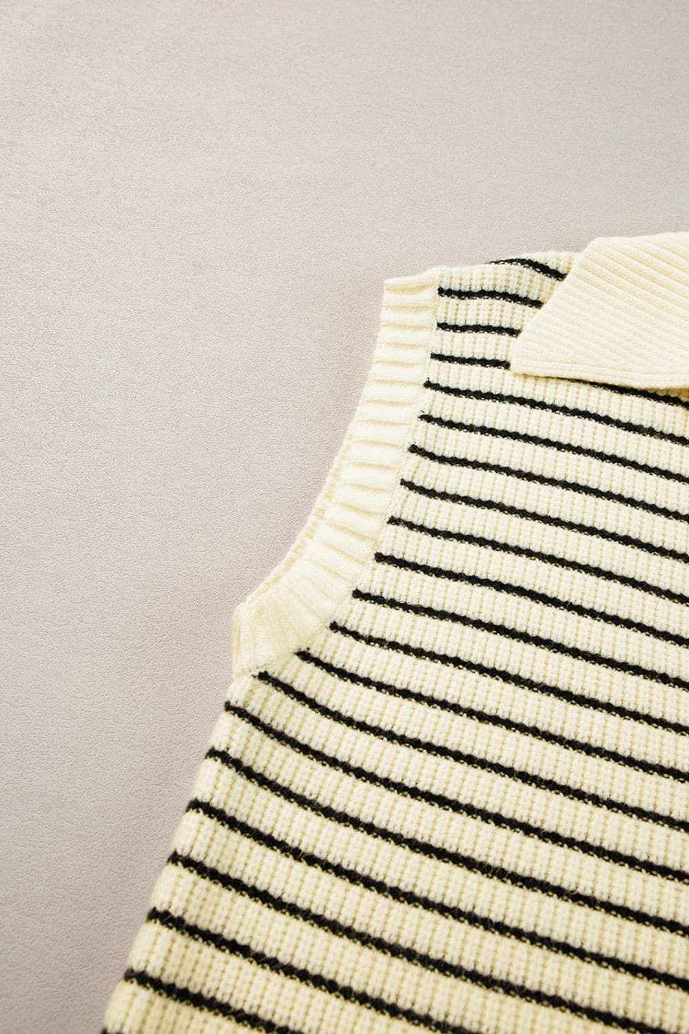 Collared striped tank top - sheer, stretchy - Love Salve